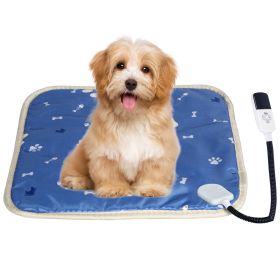 Pet Heating Pad Electric Dog Cat Heating Mat Waterproof Warming Blanket with 9 Heating Levels 4 Timer Setting Constan On Function Chewing-resistant