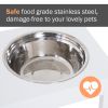 23" Wooden Heavy Duty Dog Food Bowls Pet Elevated Feeding Station -White